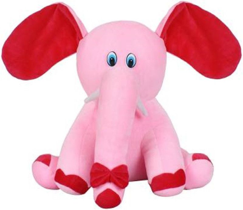 Tashu Collection Pink Elephant Stuffed Soft Plush toy/ - 25 cm  (Pink)