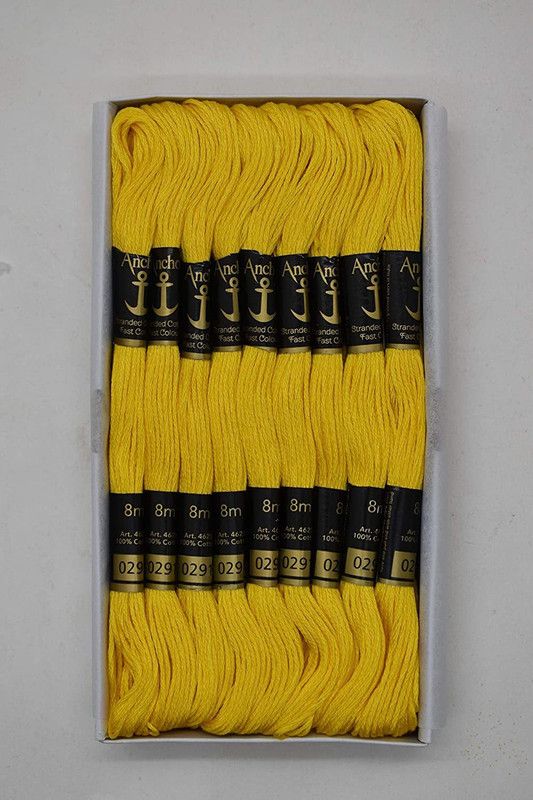 Hunny - Bunch Anchor Thread Stranded Cotton Skeins Threads (Set of 10 Pieces) (Shade no.291)