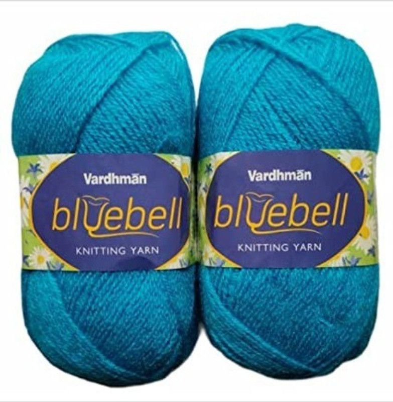 KYSS Vardhman Bluebell Wool Hand Knitting Wool/Art Craft Yarn, Shade No-45, 600 GM