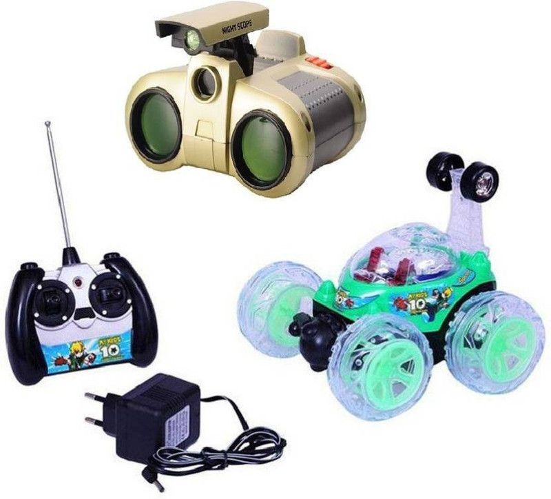 TinyTales Remote control Rechargeable Stunt Car with binocular toy   (Multicolor)