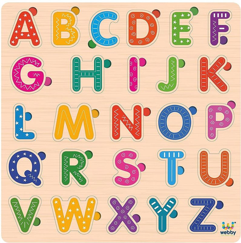 Lattice 3D Wooden Capital Alphabets Educational Pre-School Puzzle  (26 Pieces)