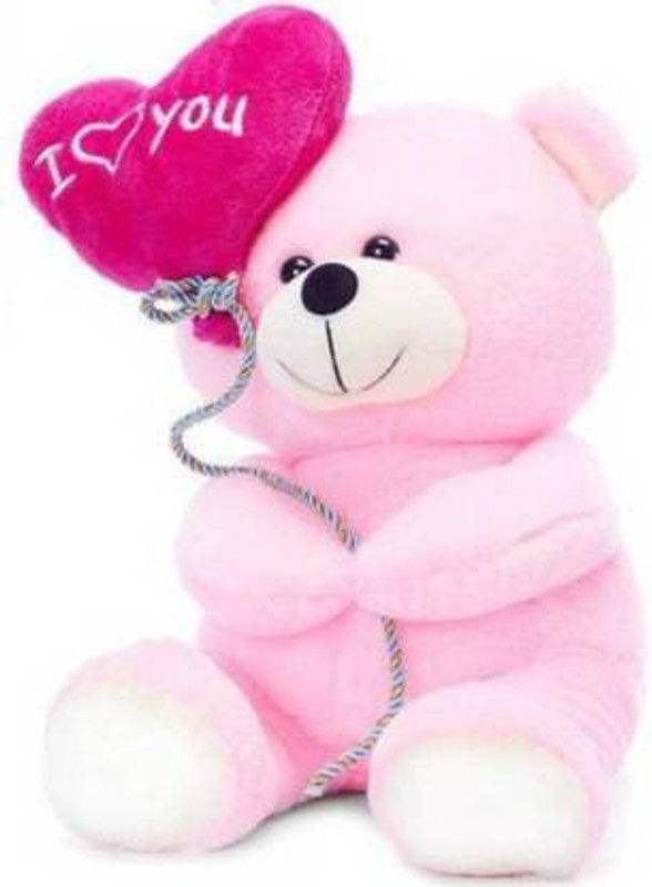 Dteddy High quality soft stuff BALOON TEDDY PINK - 30 cm  (Pink)