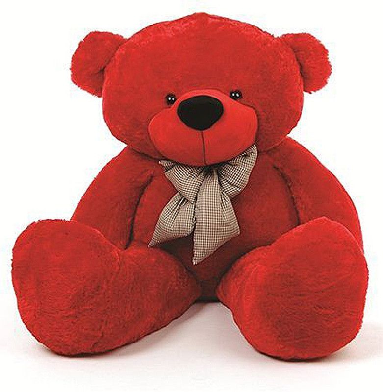Kiddietown 3 FEET TEDDY BEAR CUTE LOOKING STUFF TEDDY BEAR BEAUTIFUL/GIANT TEDDY / GIFT FOR GIRLFRIEND/VALENTINES DAY GIFT/NEW YEAR GIFT/ GIFT FOR SOMEONE SPECIAL/ PREMIUM QUALITY/TEDDY BEAR/ SOFT TOYS/ STUFF TOYS LOVELY TEDDY BEAR - 88.8 cm  (Red)