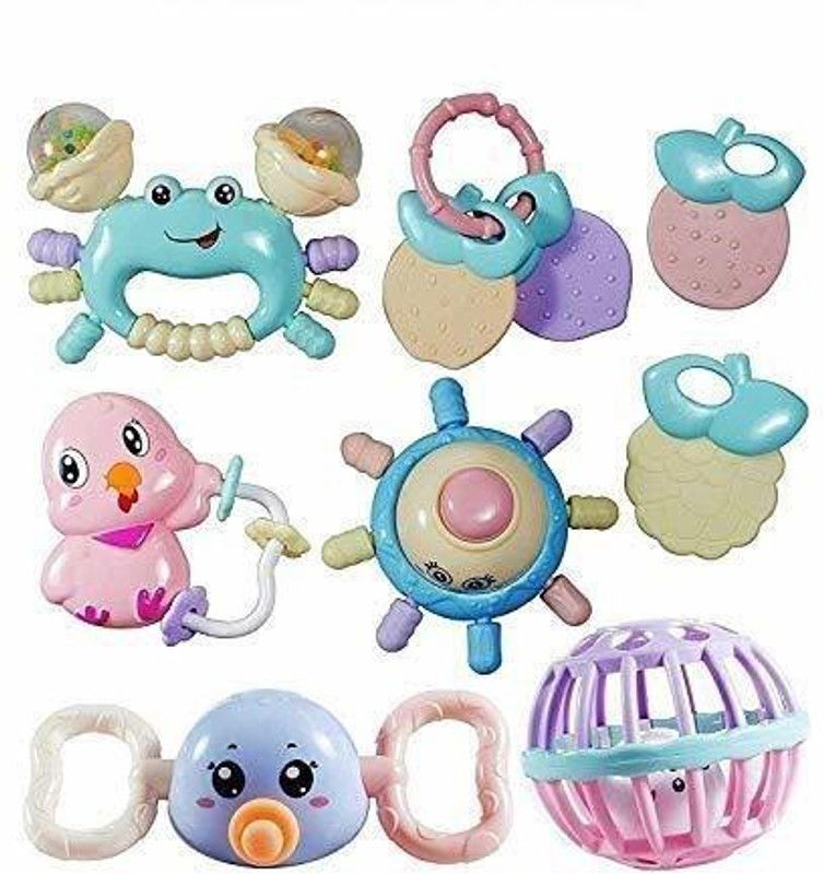 Pink & green Rattle Set 3009 Rattle  (Multicolor)