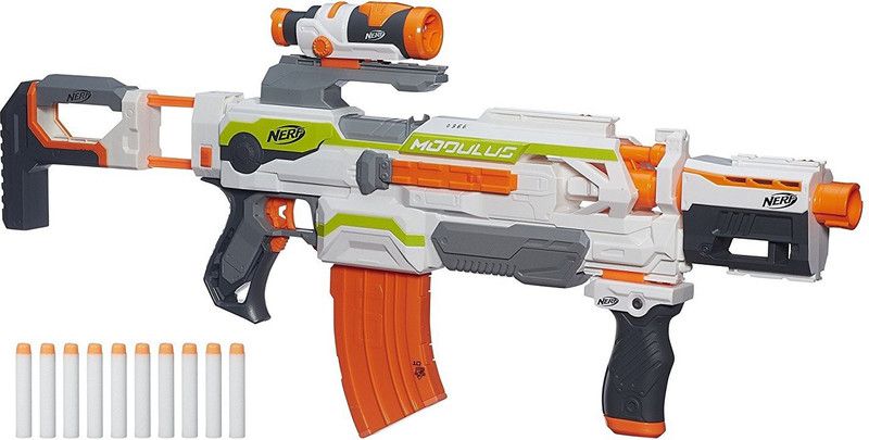 Nerf Modulus ECS-10 N-Strike Blaster Guns & Darts  (Multicolor)