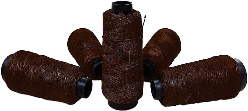 Tiptop Decoration Premium Macramé 4-Ply Nylon Thread (Pack of 1 Spool;100Meters) (Chocolate Brown)
