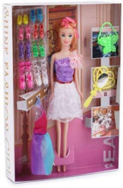 Just97 Baby Fashion Doll With Shoes set & Fashion Accessories Kit  (Multicolor)