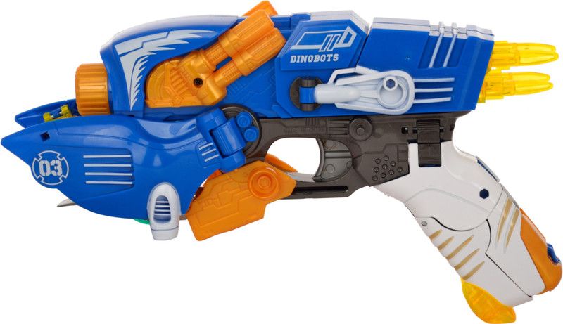 Turbo S Transforming Dino Blaster-Pterosaur Action Playset Guns & Darts  (Multicolor)