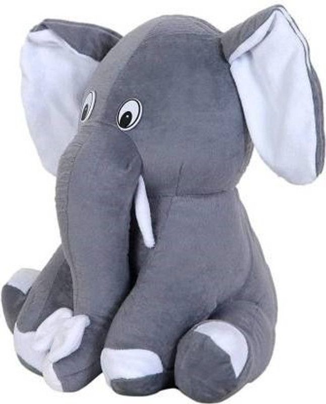 OYD PREMIUM QUALITY SOFT TOY ELEPHANT, BEST STUFF ( GREY ) - 45 cm  (Grey)