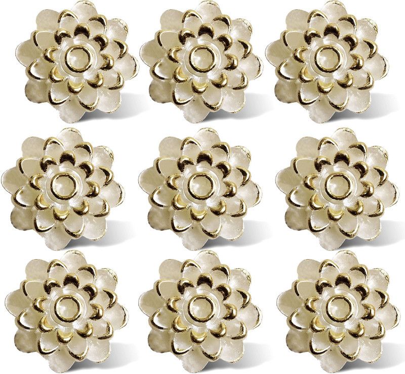 De-Ultimate (Pack of 200 Gram) Gold Stamping Abs Flower Artificial Jewellery Craft Material