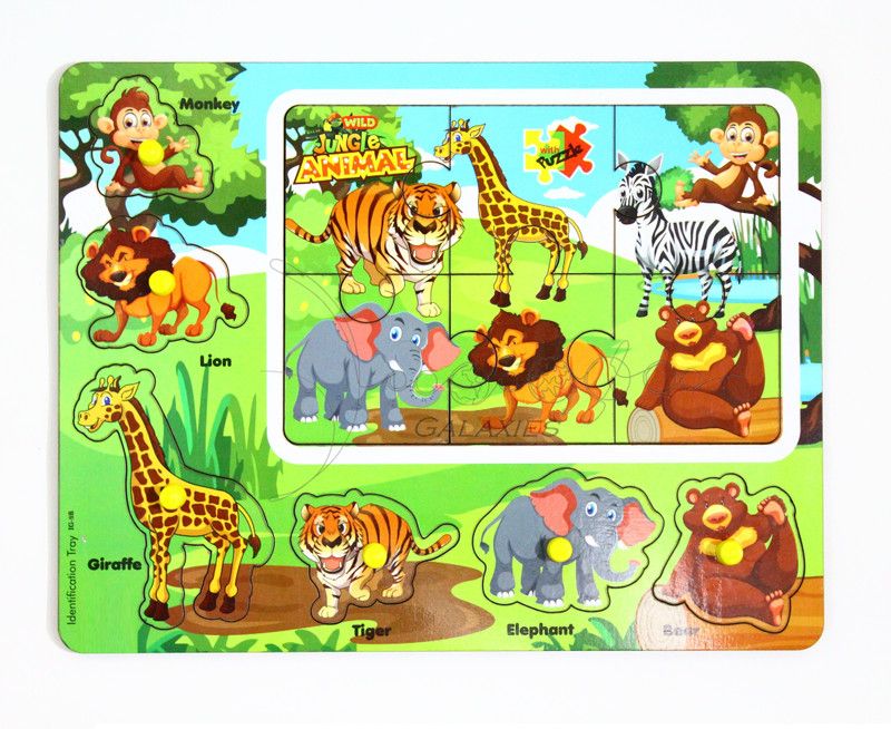 Galaxies Animal Wooden Slat Assembly Shape Consonants Puzzle Toy Colorful Creative Learning Educational Smart Block Girls Boys for Kids +3 Year Puzzle Best Gift Toy  (1 Pieces)
