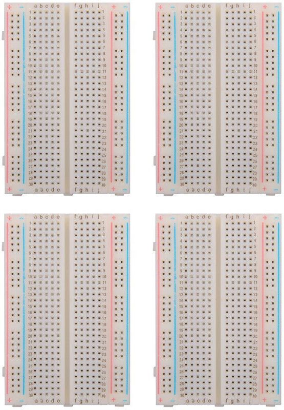 REES52 400 tie point Experiment Mini Breadboard 5.5×8.2×0.85cm,4packs Electronic Components Electronic Hobby Kit