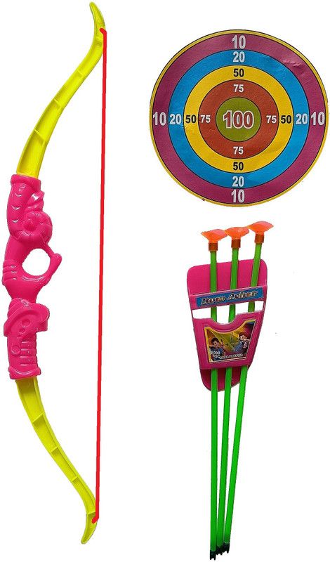 Dynamic Retail Global Archery Bows and Arrows Set for Kids Boys, Sports Outdoor Toy for Children 254R Bows & Arrows  (Multicolor)