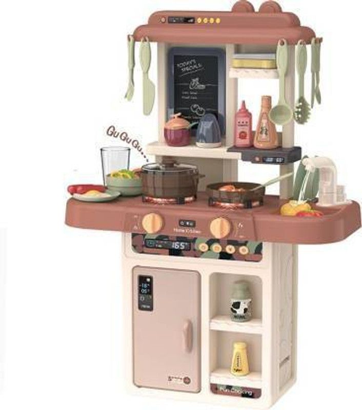 BHALALA ENTERPRISE 36 Pcs Toy Kitchen Sets, Simulated Spray Kitchen Toys, Kids Kitchen Pretend Play Set,Play Cooking Set, Cookware Pots and Pans Play set