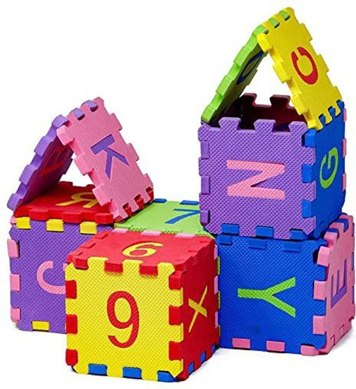 Crafts Export Alphabetic Puzzle Mat ABC + Numbers 1 to 10 Flooring Mat for Kids  (Multicolor)