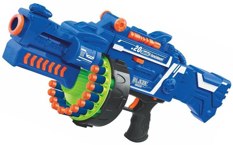 Ratna International Blaze Storm Soft Bullet Gun New Model Battle Game Battery Operated Guns & Darts  (Multicolor)