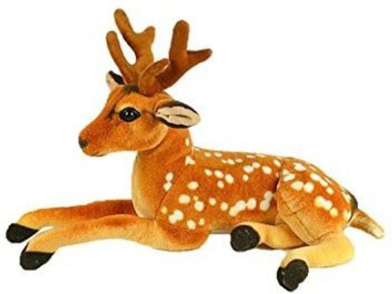 Swastikunj Cute and fluffy Sitting Deer Soft Toy(32 cm) - 10 cm  (Brown)