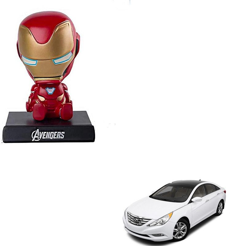 SEMAPHORE Action Figure Bobblehead and Car Dashboard Interior Accessories for Hyundai Sonata  (Red, Gold)
