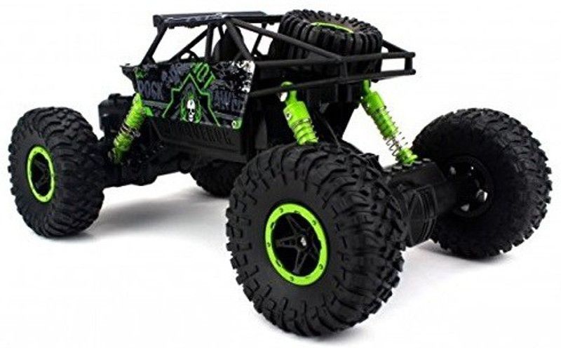 VibeX 1:18 Scale Rock Crawler Rally Car Toys  (Black, Green - 9002)