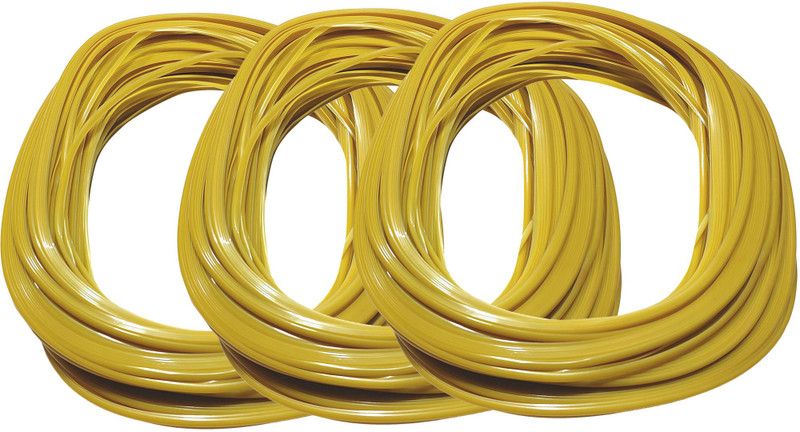 Sky Quality Plastic broom Koodai Wire Craft Basket Vases Chair pack 3 (Yellow)