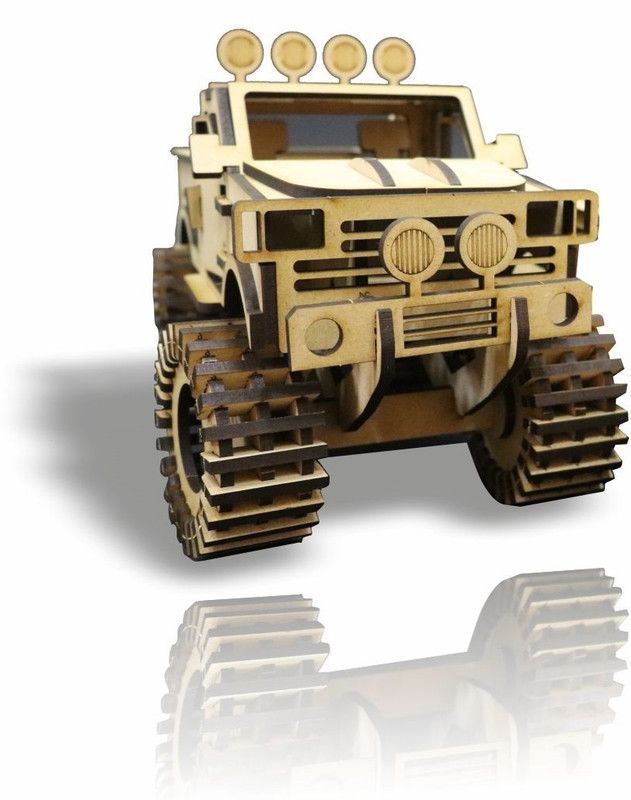 Clapjoy 3D Wooden Puzzle Make Your Own Monster Truck  (1 Pieces)
