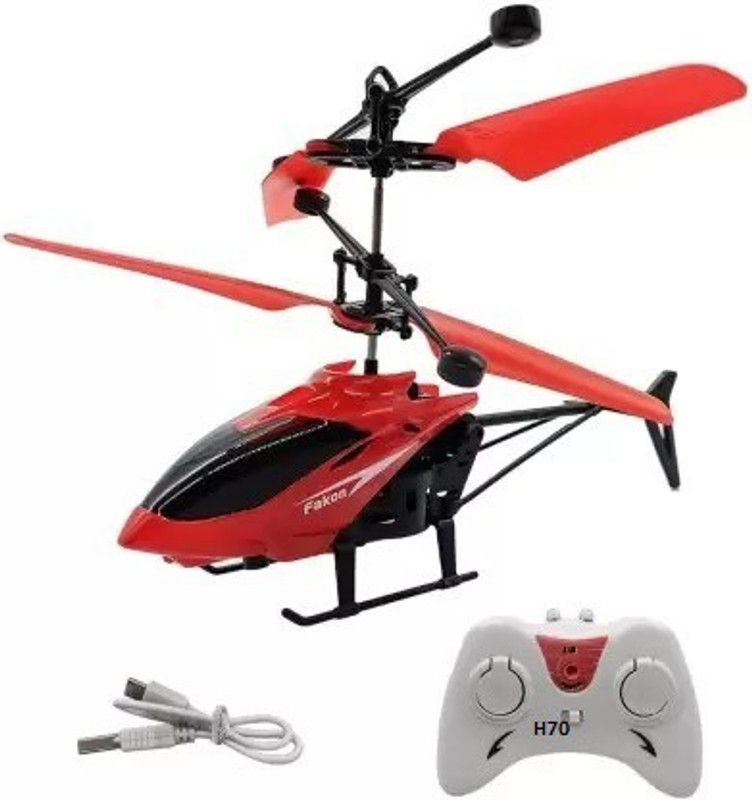 lavilok Remote & Hand Controlled Rechargeable Flying Helicopter (Multicolor)_K178  (Red)
