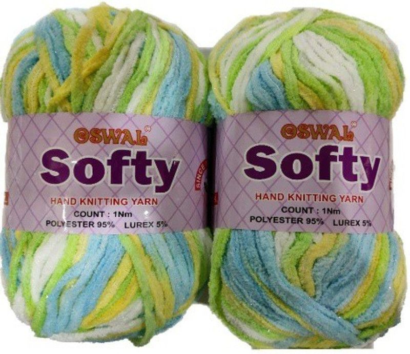 JEFFY Oswal Softy Thick Yarn Knitting Fingering Crochet Hook (Multi) -Pack of 300 gm Shade no.11