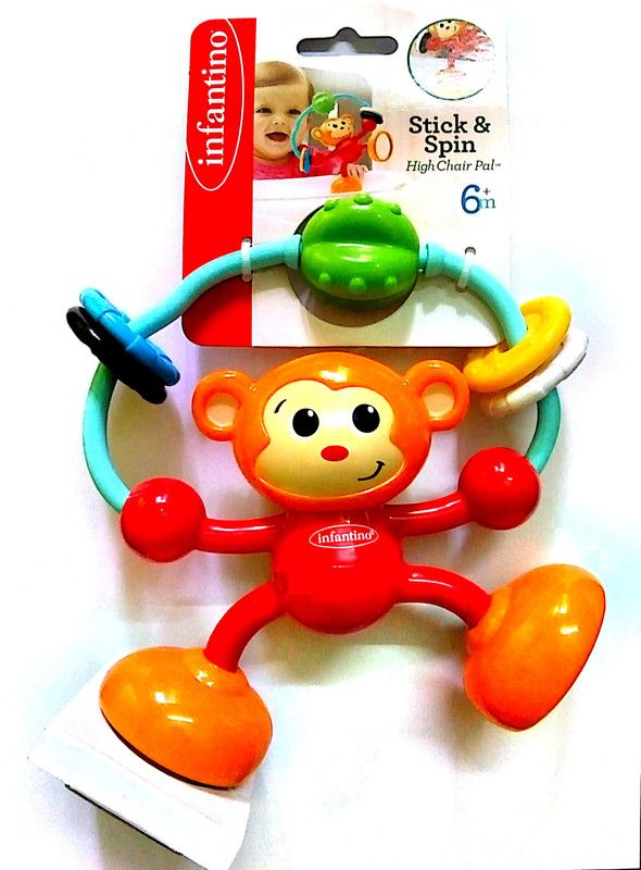 Infantino wacky bebee Rattle  (Orange, Red)
