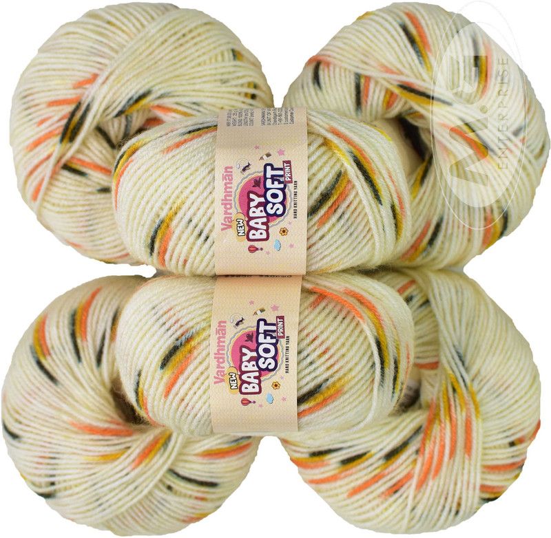 Simi Enterprise 100% Acrylic Wool Butter Cream (Pack of 10) Baby Soft Wool Ball Hand knitting wool / Art Craft soft fingering crochet hook yarn, needle knitting yarn thread dyed … - L SM-MM