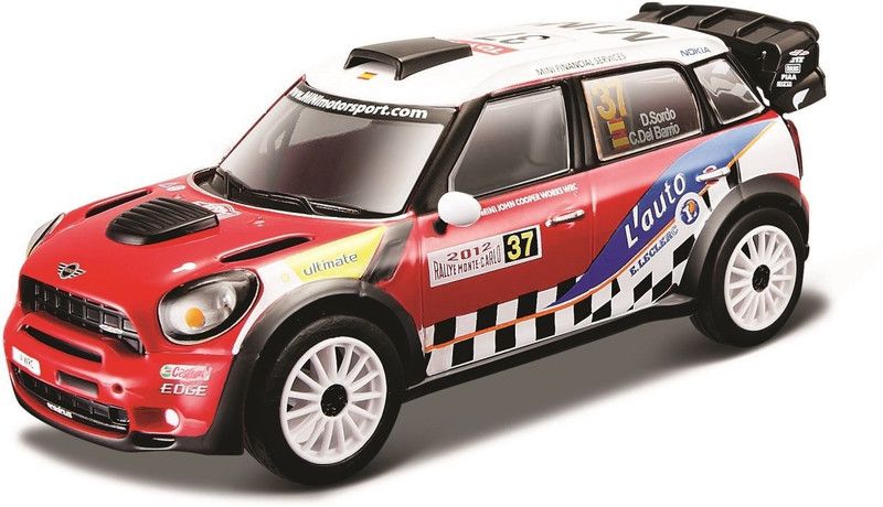 Bburago Die Cast 1:32 Scale RALLY 2012 MINI CAR #37  (Red, Pack of: 1)