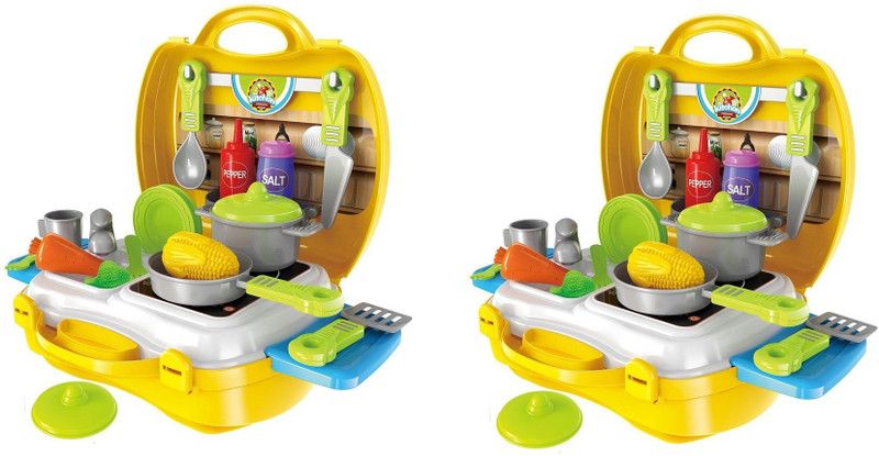 KANCHAN TOYS Kitchen Dream Suitcase For Kids Pack Of 2
