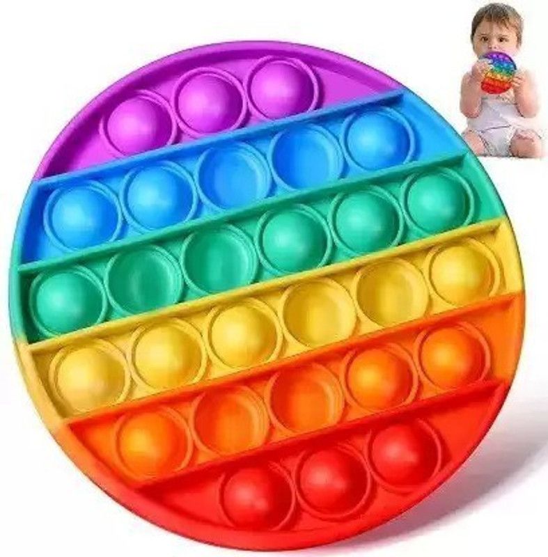 CHOUHAN GALLERY Pop it Fidget ToysPush Bubble Fidget Sensory Toy, (Round Rainbow)  (Multicolor)