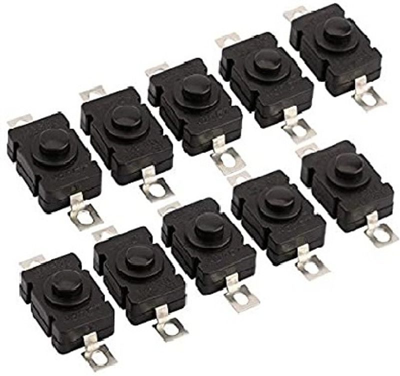 ERH India 10 Pcs Self Locking Push ON Push Off Switch Medical equipment Electronic Components Electronic Hobby Kit