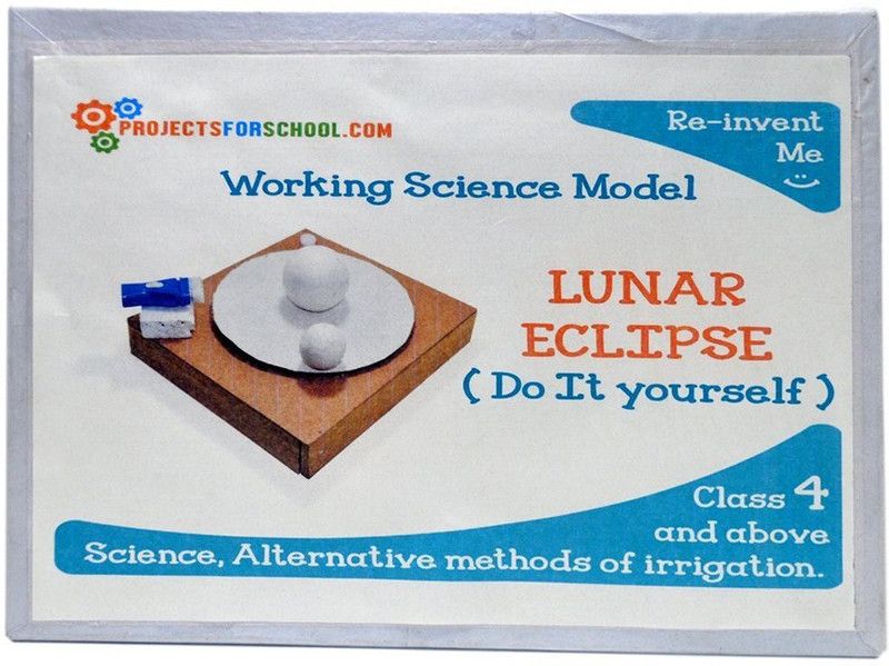 ProjectsforSchool Lunar Eclipse - STEM activity Science Projects Working Models DIY Science Experiment kit  (Multicolor)
