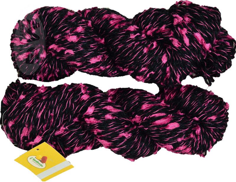 M.G Enterprise M_G Veronica Black Red (300 gm) Wool Hank Hand knitting wool