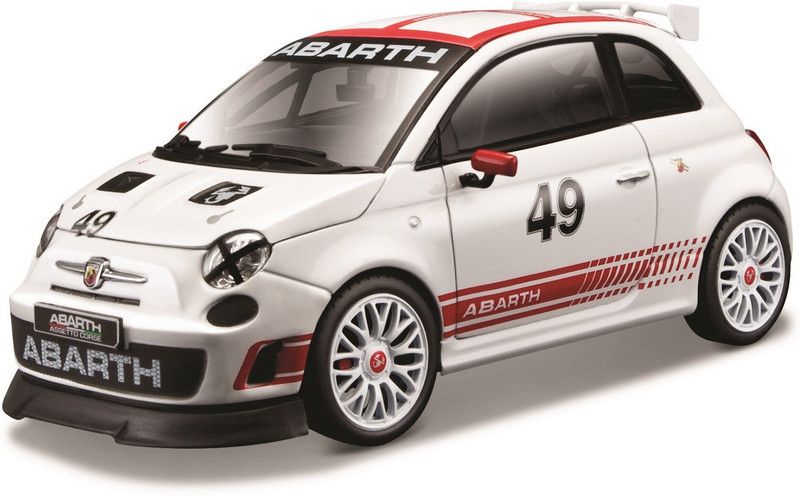 Bburago Die-Cast 1:24 Scale Abarth 500 Assetto Corse Car  (White, Pack of: 1)