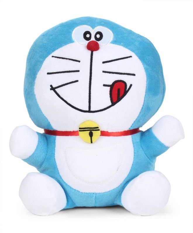 Doraemon Plush ( Smiling With tounge Out) - 25 cm  (Blue)