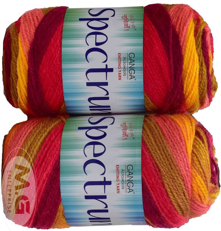 Simi Enterprise Spectrum Mostaza (300 gm) Wool Ball Hand knitting wool / Art Craft soft fingering crochet hook yarn, needle knitting , With Needle.- V SM-WW