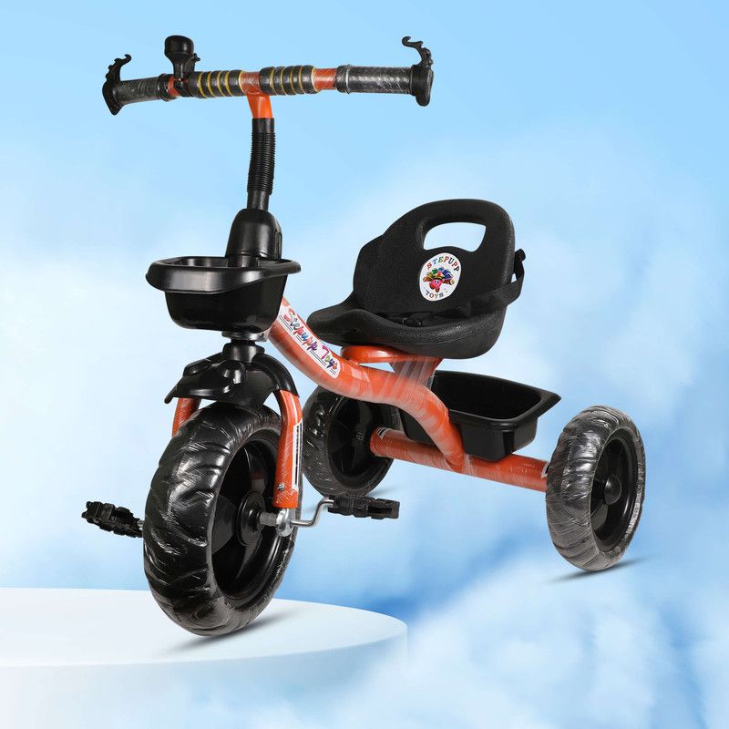 ROFLING KIDS tricycle trike bike three wheel bike tricycle bike three wheel bicycle BASKET AD BASKET ORANGE 003 Tricycle  (Orange)