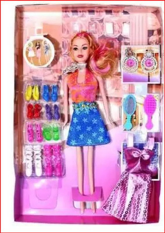 Novelty Enterprises combo Happy Doll Designer Shoes (Multicolor) pack of 1  (Multicolor)