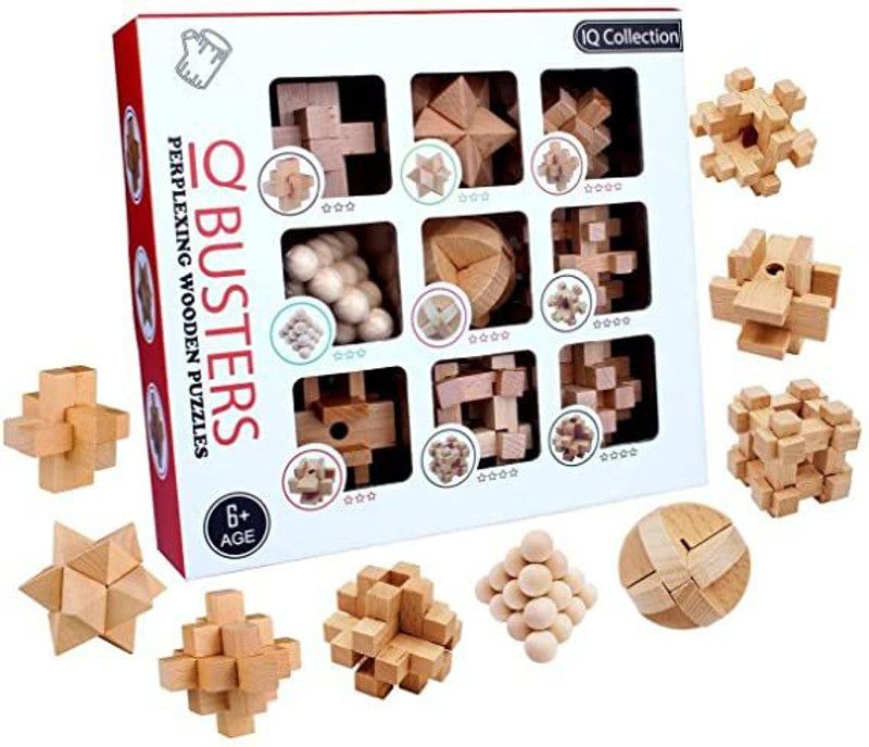 SeaRegal Wooden Puzzle Set Brain Games  (9 Pieces)