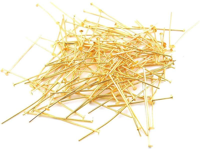 Crafto Head Pins Golden Finish Size 50mmx0.8mm Pack of 200 pcs.