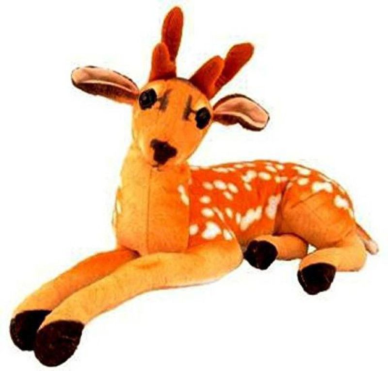 Nihan Enter[prises Soft/Cuddle/Huggable Stuffed Animal Dear 35 cm - 35 cm  (Multicolor)