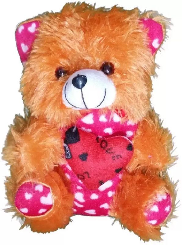 KANCHAN TOYS Cute Teddy with Love Heart For Kids - 30 cm  (Pink)