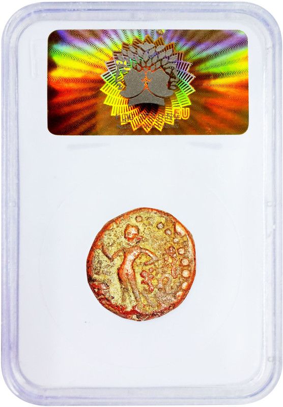 Prideindia 1 Unit - Rev: Karttikeya, Spear, Peacock India PCG Graded Coin Ancient Coin Collection  (1 Coins)