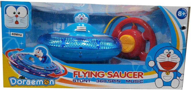 HALO NATION Doraemon Spin UFO Remote Controlled 360 Degree Stunt Car with RC Light & Sound (Rechargable)  (Blue)