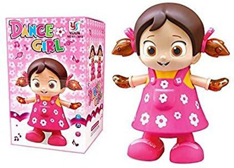 CutieKart Beautiful Cute Musical Dancing Doll Toy for Kids. | with Music and Light Effects  (Pink)