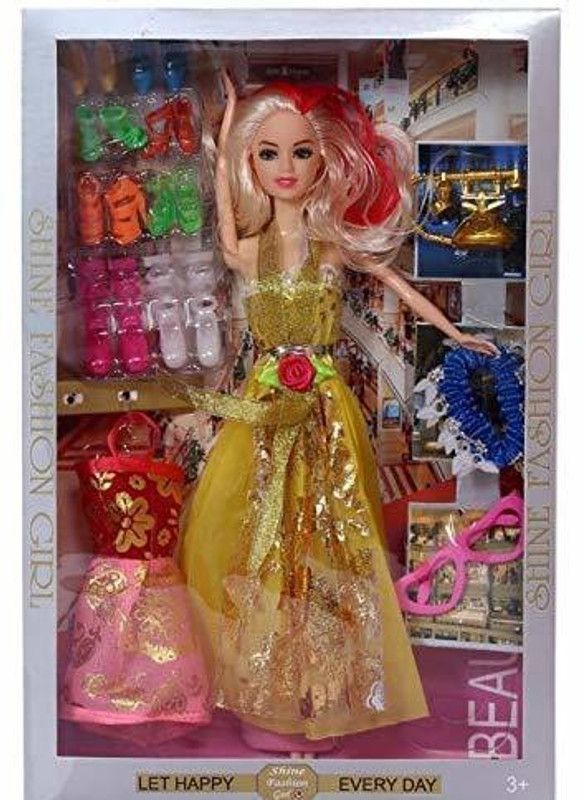 Gauri baby doll with shoes and others accessories set for 3 year old and up  (Multicolor)