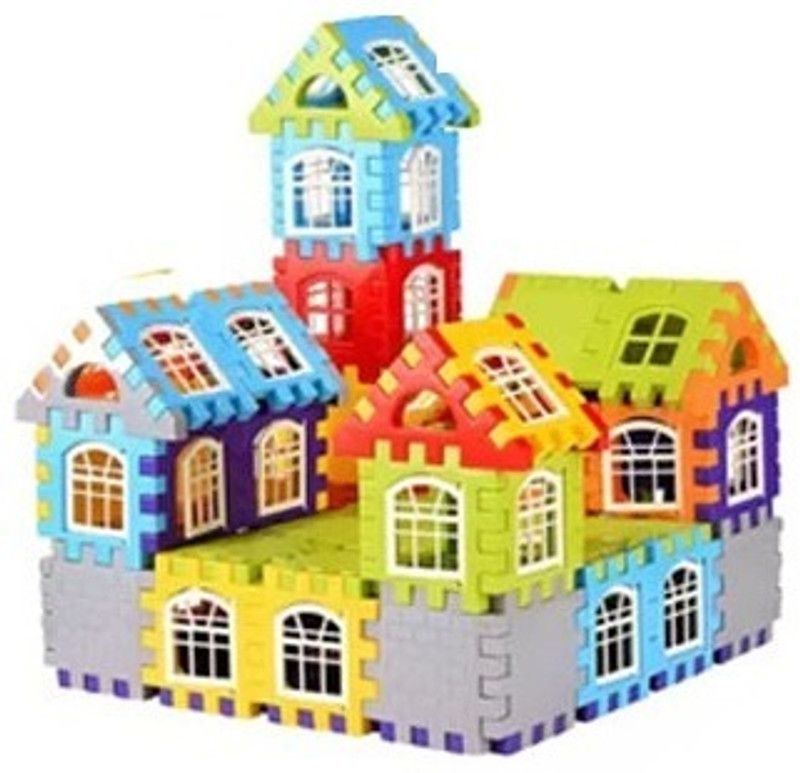 MANTICORE HS-05 Happy House Home Building Block, Learning, Educational Toy Non-Toxic Block  (Multicolor)
