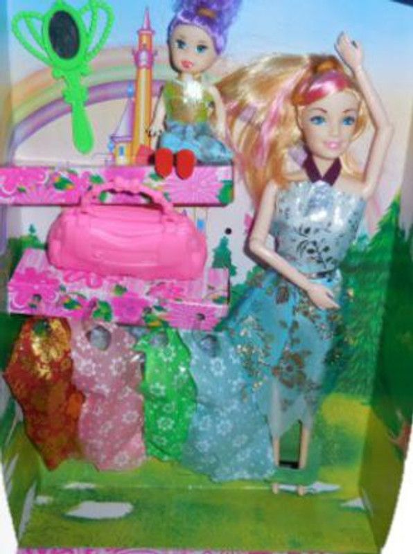 NV COLLECTION Charm Dresses & Fashion accessories Kids Fashion Stylish Doll set with accessories  (Multicolor)